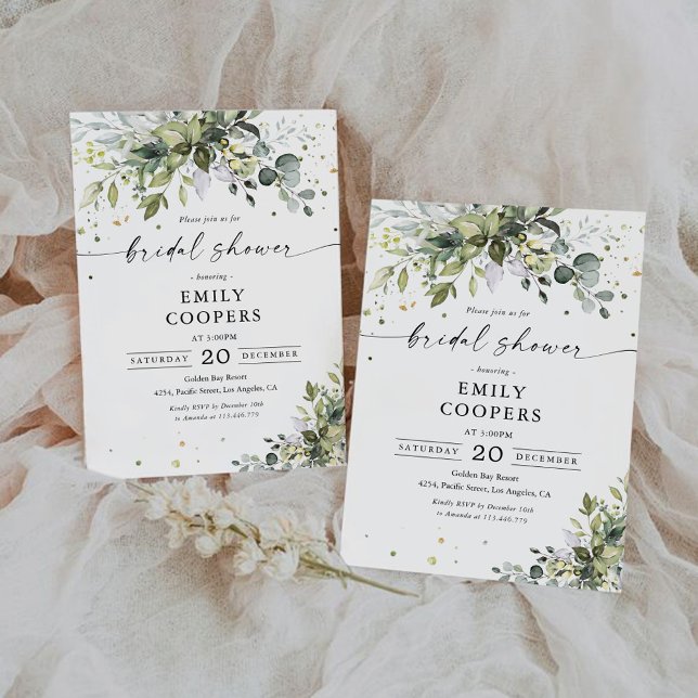 Invitation à la douche nuptiale verte (Créateur téléchargé)