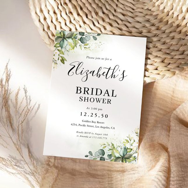 Invitation à la douche nuptiale verte (Créateur téléchargé)