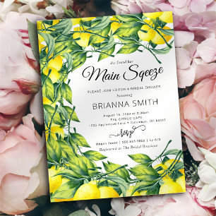 Invitation à la douche nuptiale vibrante Lemon Swi