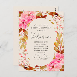 Invitation à la douche nuptiale vintage Florals