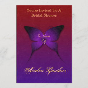 Invitation à la douche nuptiale violette Ombre But