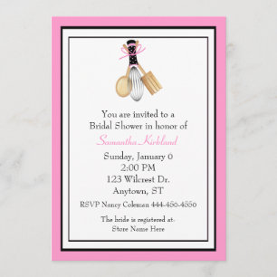 Invitation à la douche nuptiale Whisk and Spoons