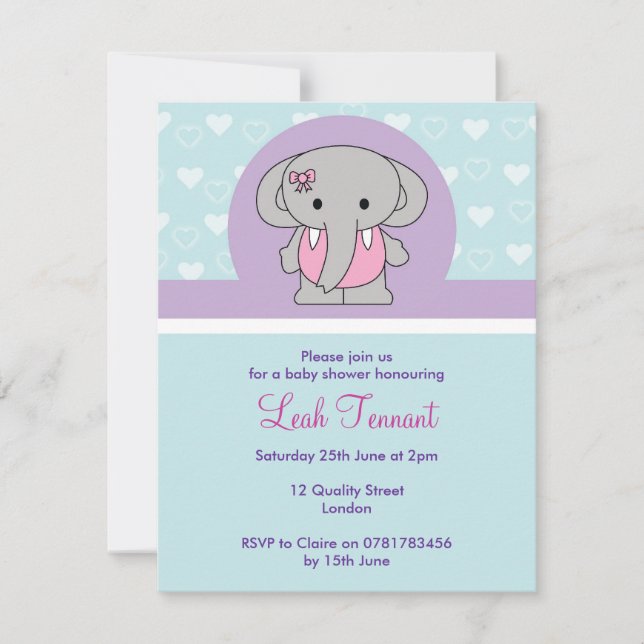 Invitation à la douche pour bébé (Devant)