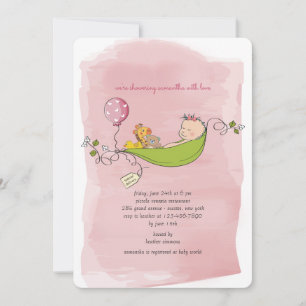 Invitation à la douche pour bébé fille