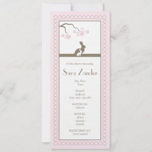 Invitation à la douche pour bébé fille