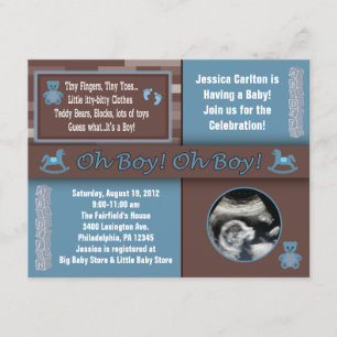 Invitation à la douche pour bébé garçon