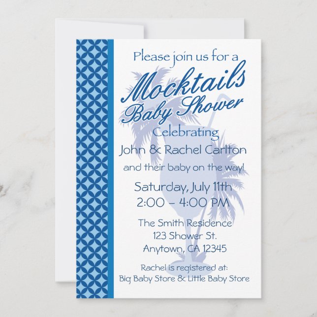 Invitation à la douche pour bébé Mocktail (Devant)