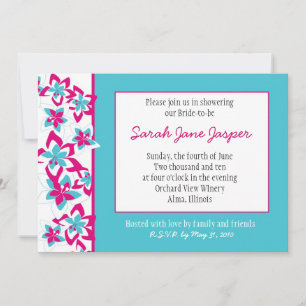 Invitation à la douche tropicale nuptiale