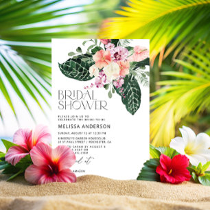 Invitation à la douche tropicale nuptiale