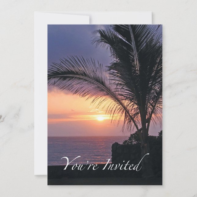 Invitation à la douche tropicale nuptiale (Devant)