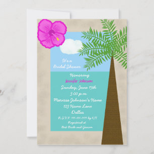 Invitation à la douche tropicale nuptiale — Jours 