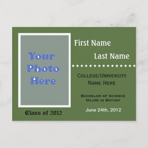 Invitation à la faire-part de diplôme universitair