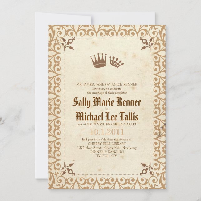 Invitation à la Fairytale de Royal Storybook (Devant)