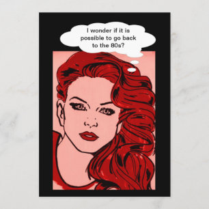 Invitation à la fête à thème des années 80 art pop