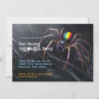 Invitation à la fête araignée LGBTQ+ d'Halloween à