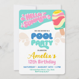 Invitation à la fête au bord de la piscine