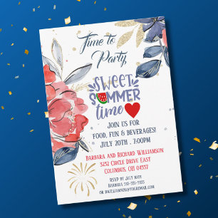 Invitation à la fête barbecue de pique-nique d'été