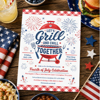 Invitation à la fête BBQ du 4 juillet 
