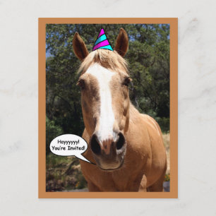 Invitation à la fête - "Bess the Party Horse"