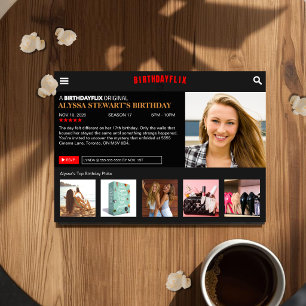 Invitation à la fête Birthdayflix