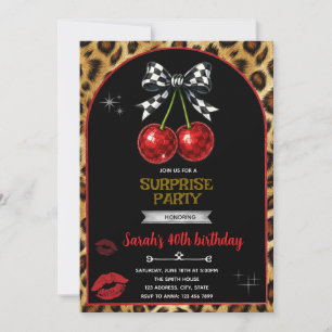Invitation à la fête Cherry Leopard