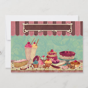 Invitation à la Fête Cupcake & Ice Cream