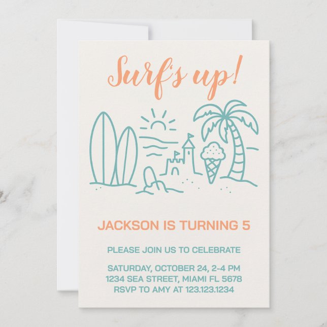 Invitation à la fête d’anniversaire du Surf modifi (Devant)