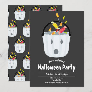 Invitation à la fête d’Halloween de Ghost Pail Can