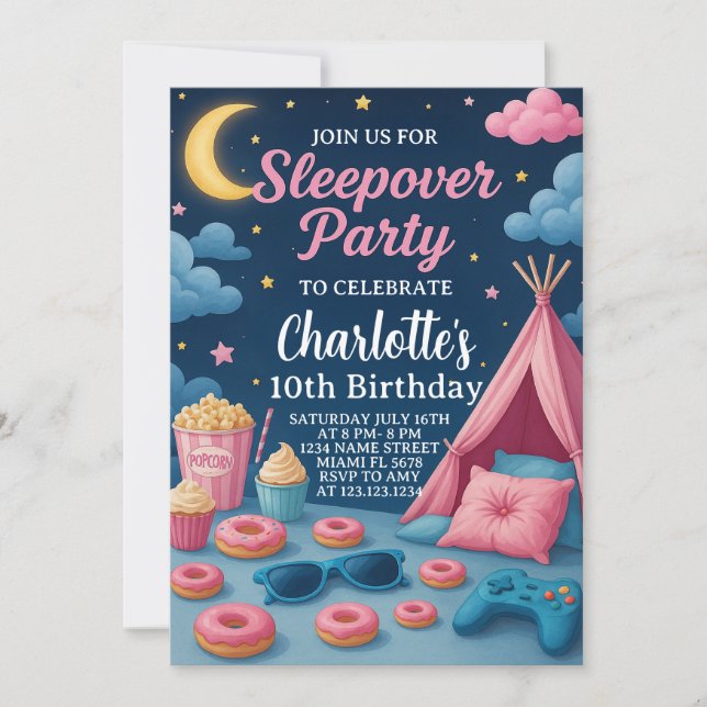 Invitation à la fête d'anniversaire (Devant)