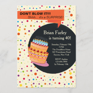 Invitation à la fête d'anniversaire
