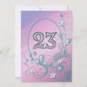 Invitation à la fête d'anniversaire 23 ans