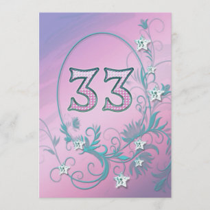 Invitation à la fête d'anniversaire 33 ans