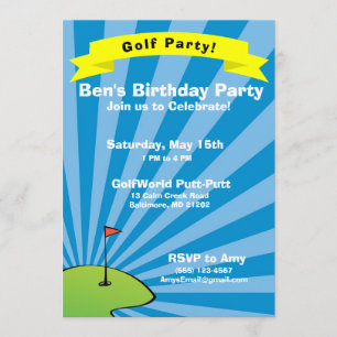 Invitation à la fête d'anniversaire à thème du gol