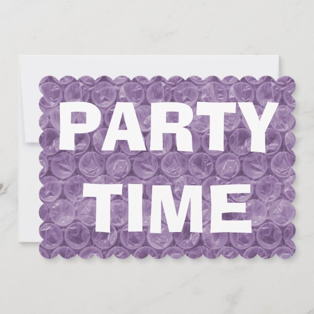 Invitation à la fête d'anniversaire avec bulle vio (Devant)