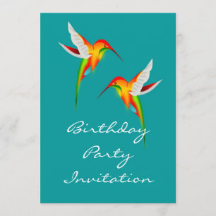 Invitation à la fête d'anniversaire avec des colib