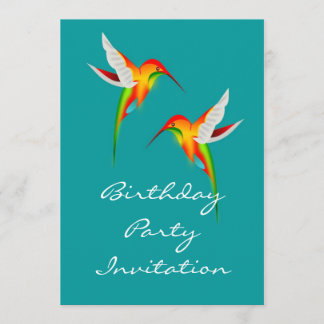 Invitation à la fête d'anniversaire avec des colib