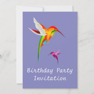 Invitation à la fête d'anniversaire avec des colib