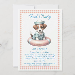 Invitation à la fête d'anniversaire avec piscine S