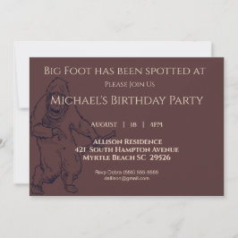 Invitation à la fête d'anniversaire Big Foot