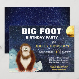 Invitation à la fête d'anniversaire Big Foot