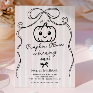 Invitation à la fête d'anniversaire Citrouille tir