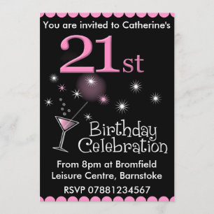 Invitation à la fête d'anniversaire - Cocktail Gla