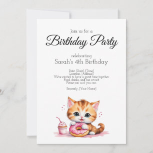 Invitation à la fête d'anniversaire, couleur de l'