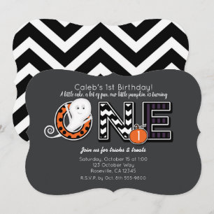 Invitation à la fête d'anniversaire de 1 an Hallow