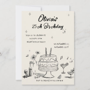 Invitation à la fête d'anniversaire de 25 ans