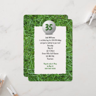 Invitation à la fête d'anniversaire de 35 ans d'un