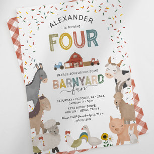 Invitation à la fête d'anniversaire de 4 ans de la