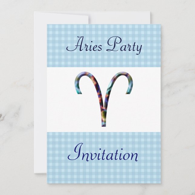Invitation à la fête d'anniversaire de Aries - Zod (Devant)