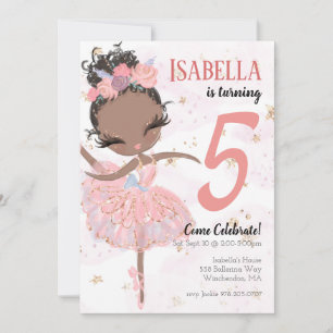 Invitation à la fête d'anniversaire de Black Balle