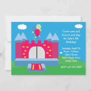 Invitation à la fête d'anniversaire de Bounce Hous